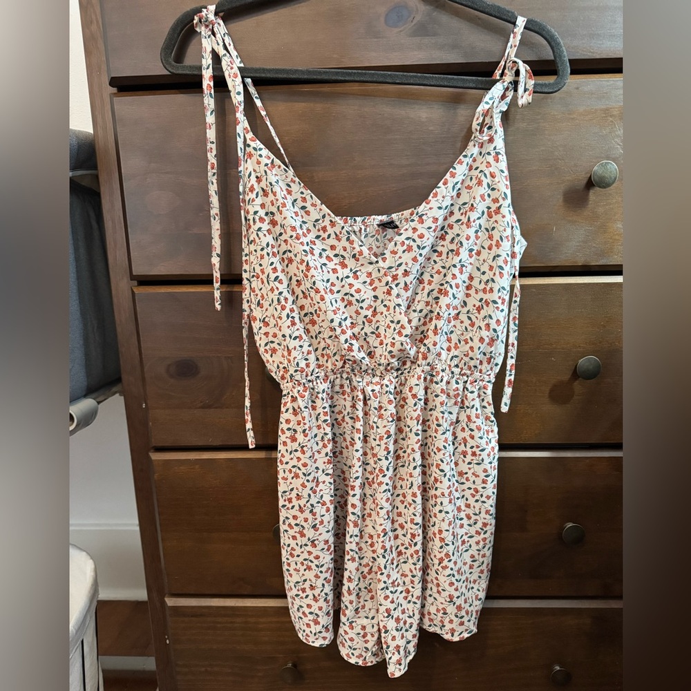 Zara Red and Green Floral Romper